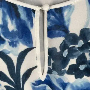 Talbots Ruffle Top Talbots | Tops | Talbots Womens Top 2x Blue Floral Flowy Boho Crinkle ...